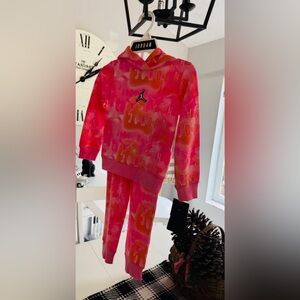 Jordan Girls' Pink and Orange Tracksuit